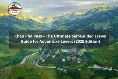 Professional Guide From Frontier Travel Vietnam Leading Riders Across Khau Pha Pass