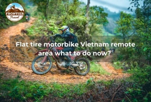 Flat Tire Motorbike Vietnam Remote Area What To Do Now? 
