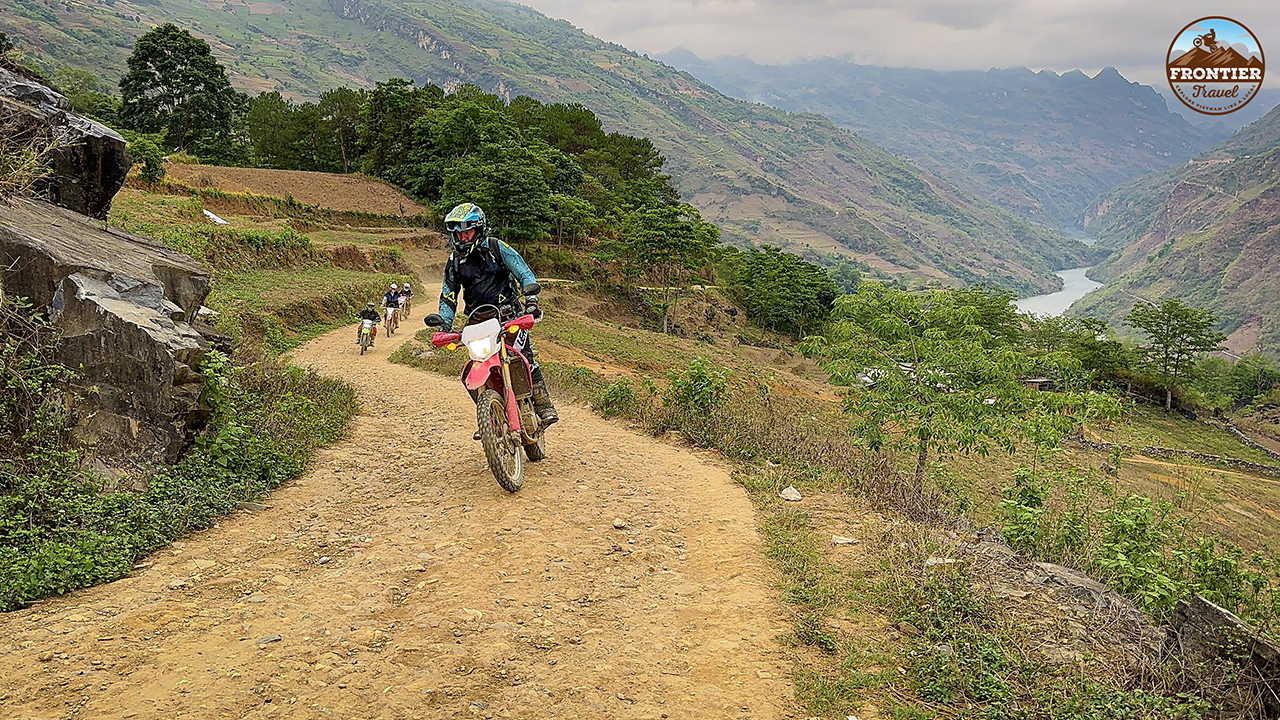 off road from Lung Vai village to Xin Man, Ha Giang, Vientnam 