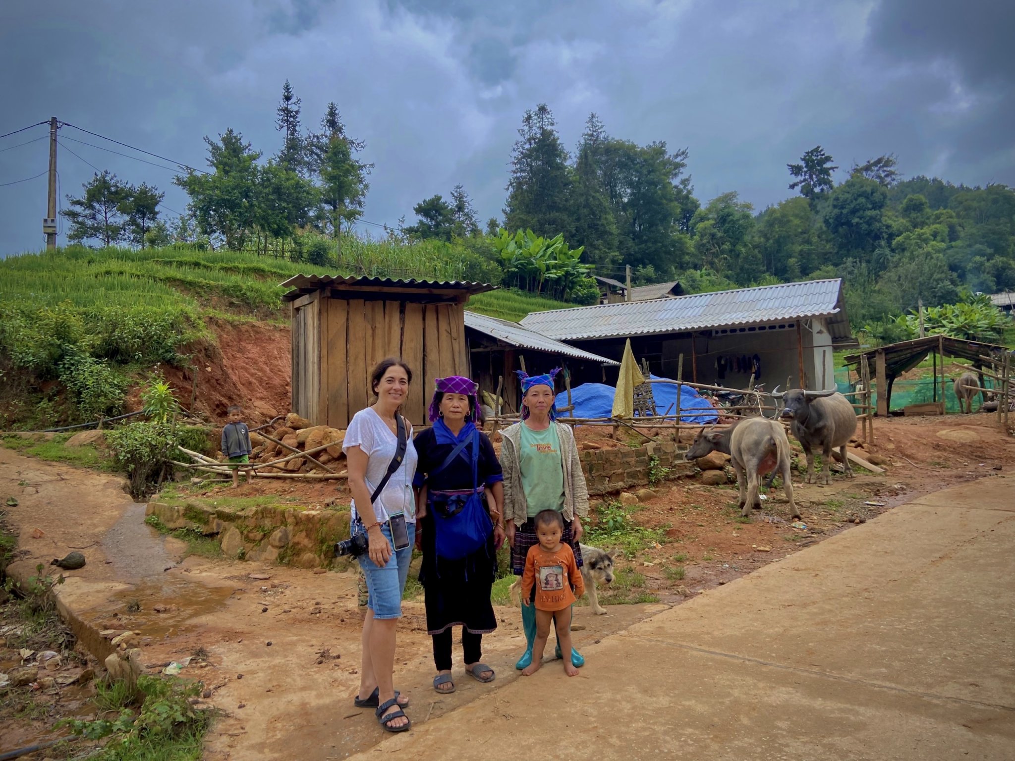 Travelers are greeted by the hospitable locals