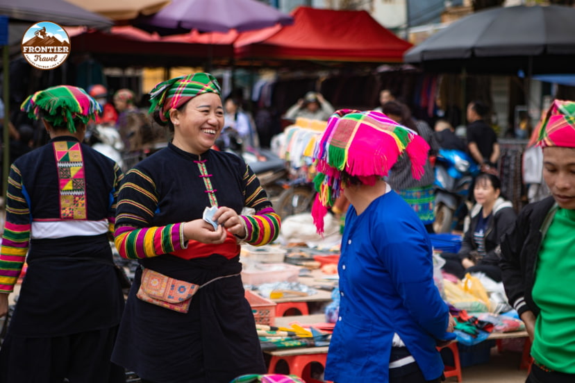 Simple trading activities at a Vietnamese rural market outside of tourist areas.