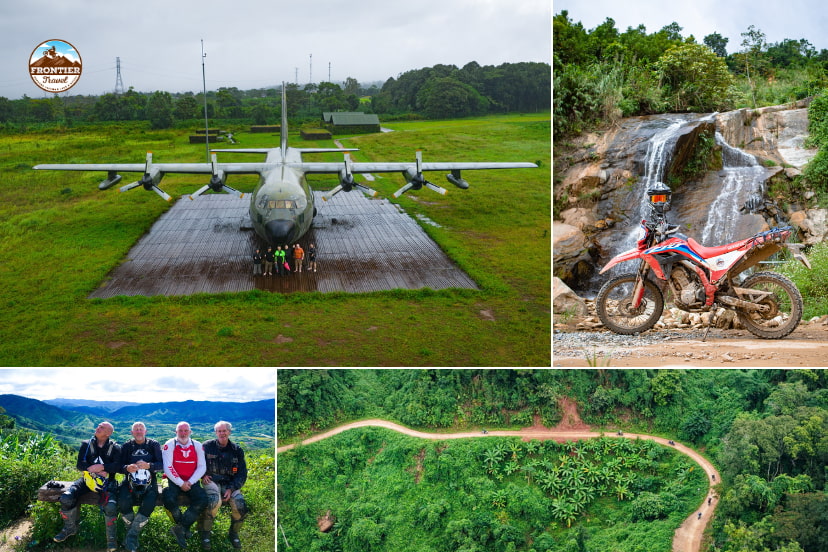 The scenery along the Ho Chi Minh Trail as seen by riders on the Vietnam motorbike tour.