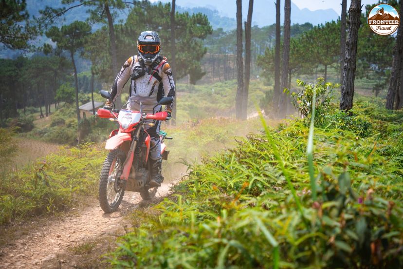 Adventure riding through forest roads in Moc Chau