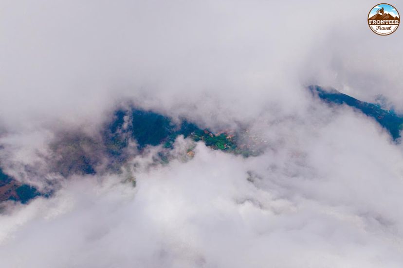 Cloud covered valleys along Vietnam mountain routes