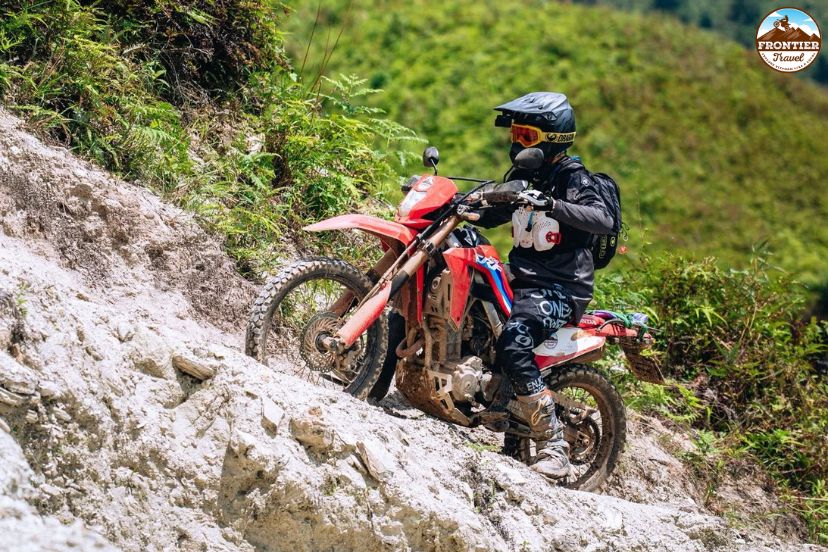 Conquering challenging mountain passes by motorbike