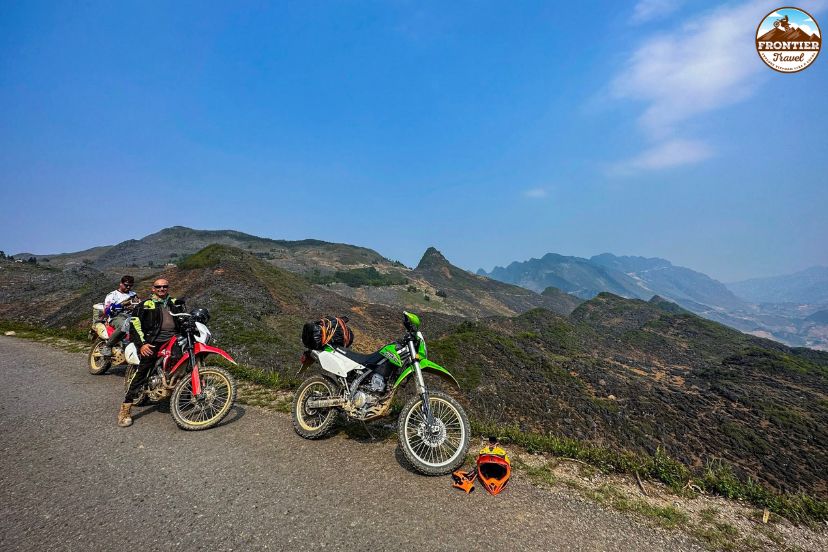 Long downhill stretches on Northern Vietnam passes