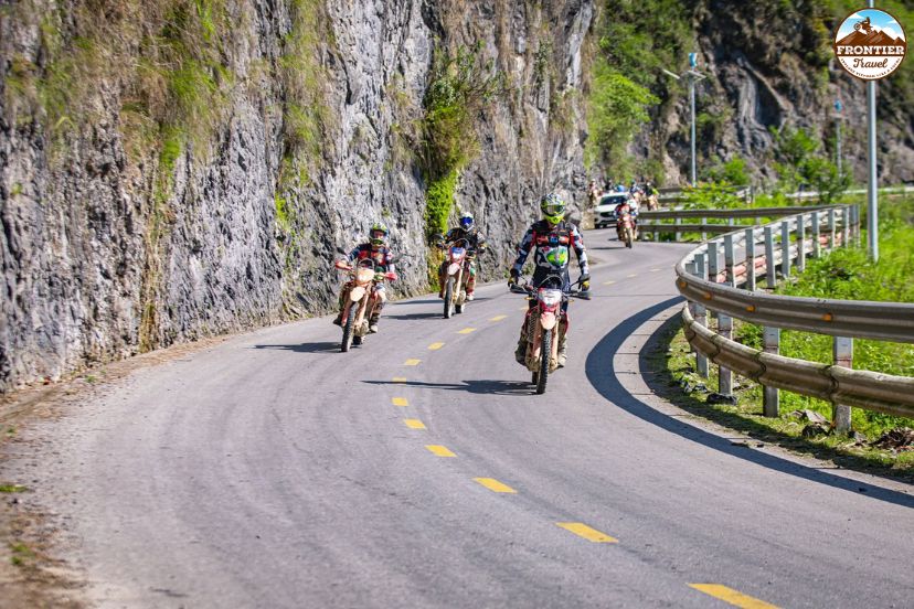 Navigating sharp bends on Northern Vietnam roads