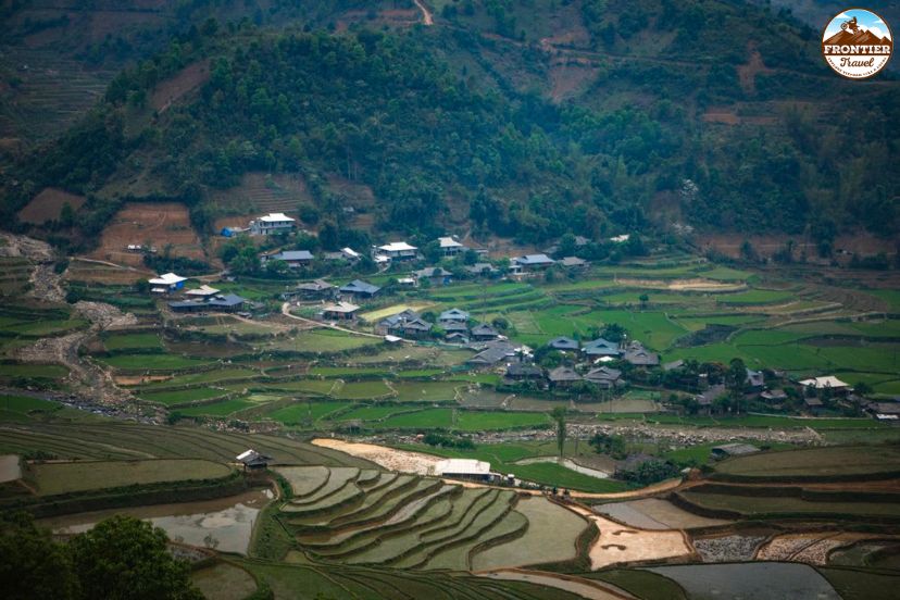 Riding through Sapa rice terrace landscapes