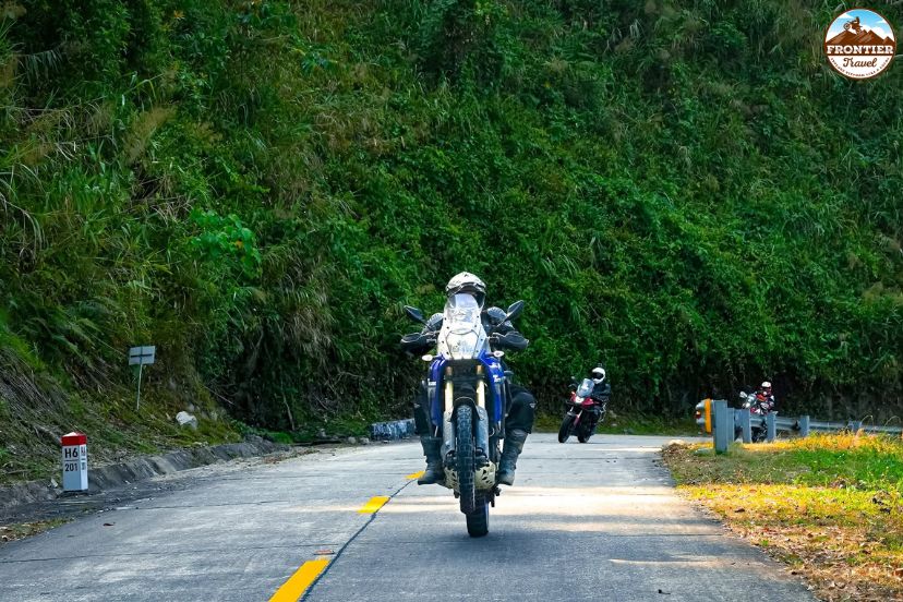 Riding uphill safely on Vietnam mountain passes