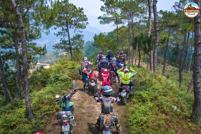 Scenic countryside road leading to Moc Chau forests