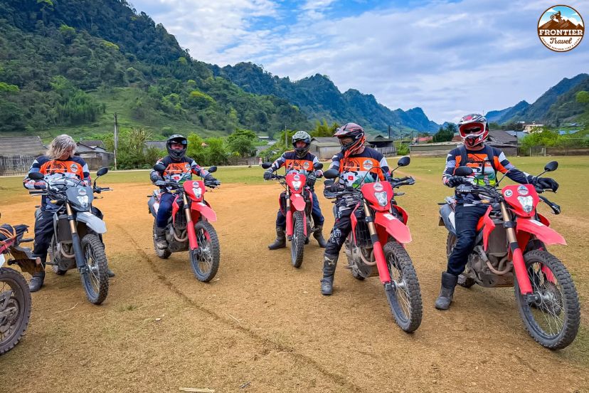 Scenic valleys during plum blossom season in Moc Chau