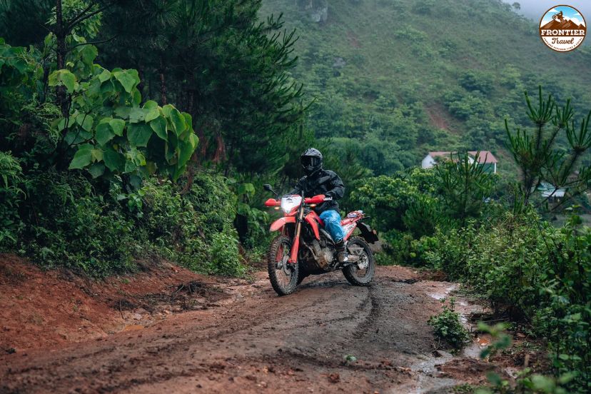 Thick morning fog on Northern Vietnam mountain roads