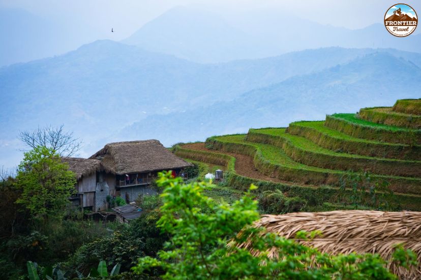 Winding roads overlooking Hoang Su Phi valleys