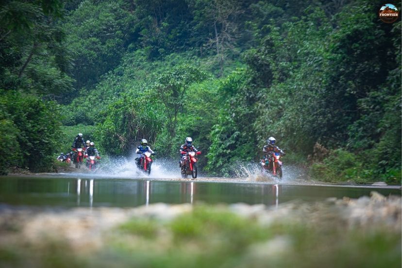 Crossing rocky northern ridges and dense green forests.