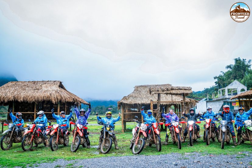 Scenic green mountains during Ha Giang rainy season