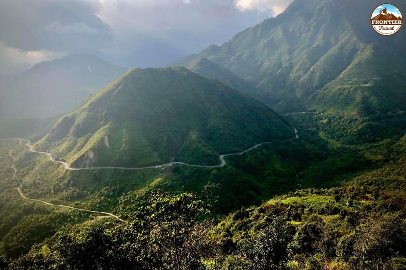 Scenic mountain roads leading to Meo Vac
