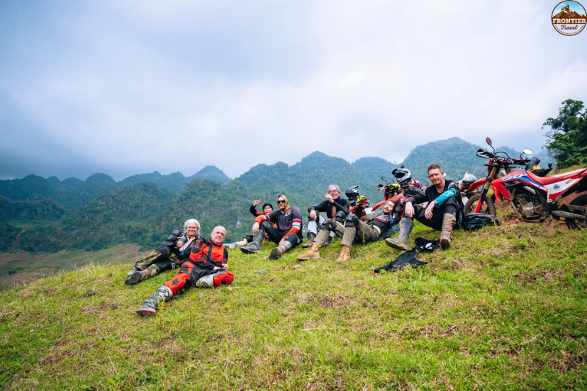 Full protective gear is essential for safe riding on North Vietnam&rsquo;s mountain roads 