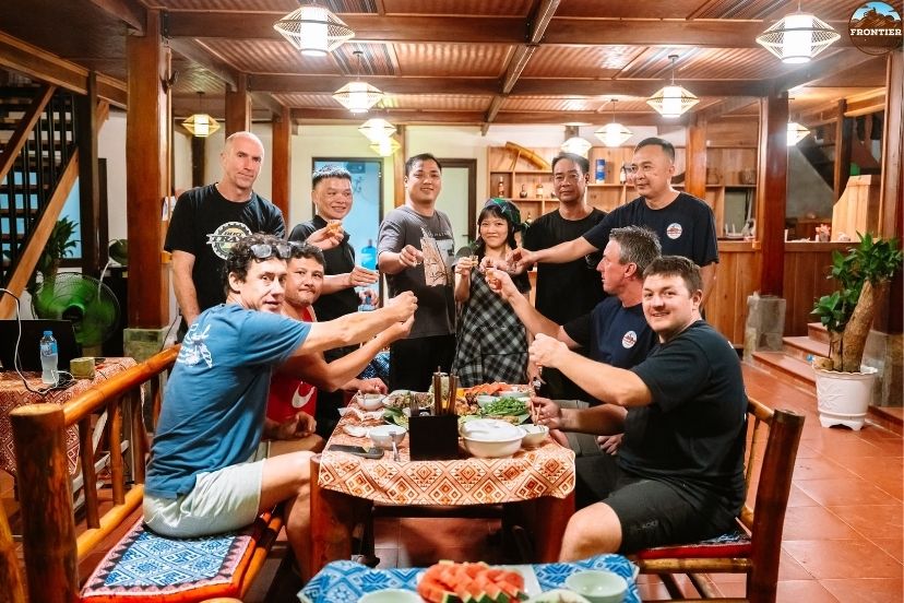 Riders enjoying a hearty meal best restaurants in ha giang city vietnam