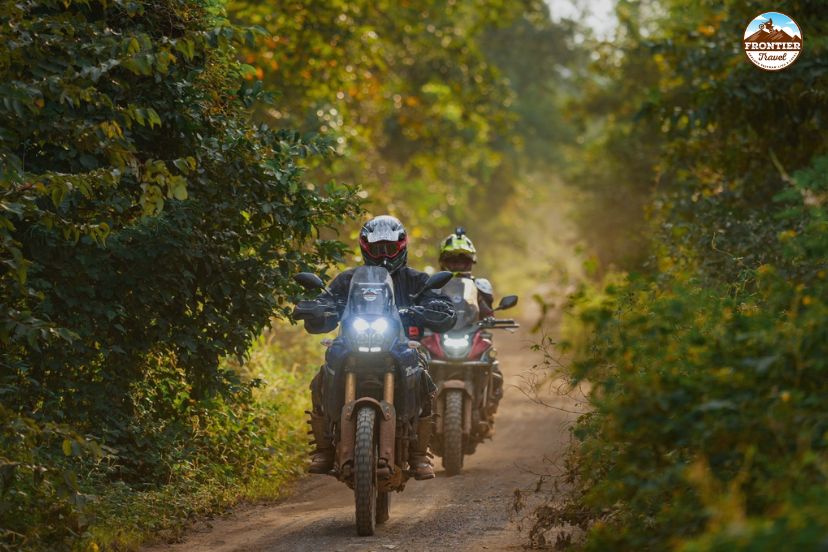 Off road motorbike trail Vietnam jungle route