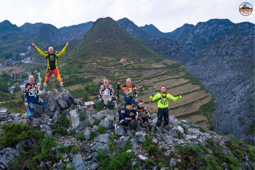 Rugged winter mountain ride with clouds and culture