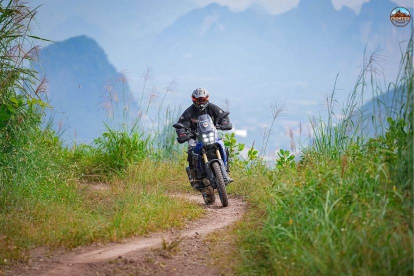Travelers arriving in Ha Giang City before starting the mountain loop