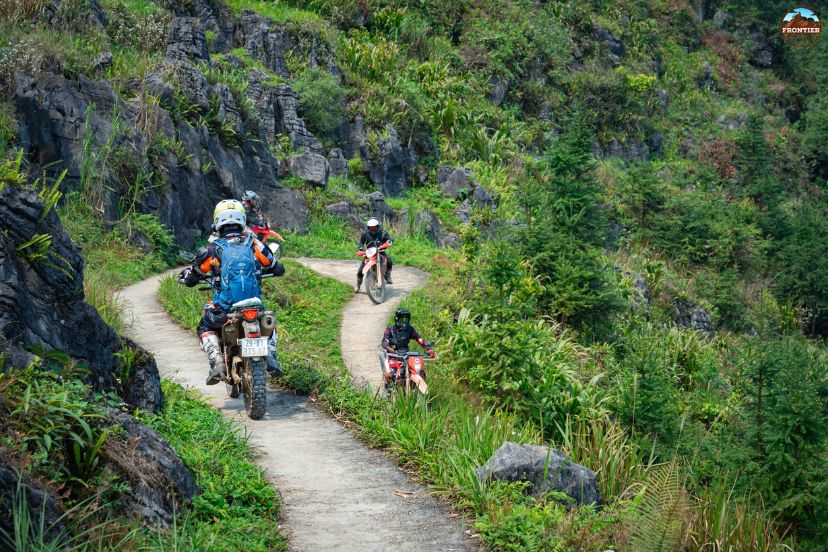 Vietnam jungle trail motorbike ride off the beaten path